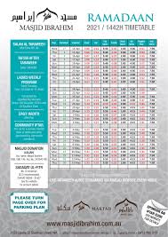 These prayer times are for dubai, sharjah and ajman. Ramadaan 2021 Masjid Ibrahim