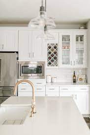 Check spelling or type a new query. Modern White Kitchen Glass Cabinets Laurenda Marie Photography