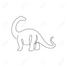 The magic of the internet. Single Continuous Line Drawing Of Animal For Logo Identity Prehistoric Royalty Free Cliparts Vectors And Stock Illustration Image 154547569