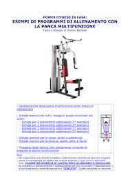 Non appendete gli anelli su dei supporti di fortuna. Esempi Di Programmi Di Allenamento Con La Panca Multifunzione