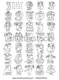 Thirty Three Doodle Icons Funny Faces Silly Characters Simple Drawing Simple Cartoon Characters Face Doodles Doodle Icon