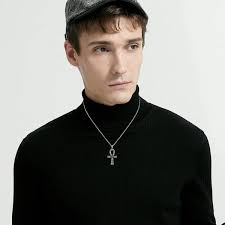 Ciondolo Croce Collana Croce Ankh In Argento Sterling 925