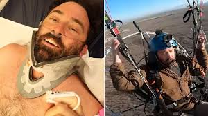 YouTuber posts video of terrifying moment he breaks neck during paragliding  crash