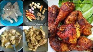 Ayam yang digunakan adalah ayam kampung atau ayam bukan ras (buras) dan ada juga yang menyebutnya ayam sayur, biasanya para kuliner ayam bakar menggunakan ayam pejantan sebagai pengganti ayam kampung. Resep Ayam Goreng Bumbu Kuning Masakan Mama Mudah