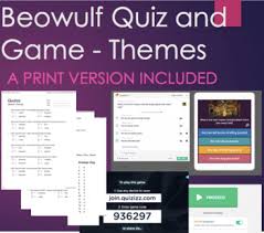 Challenge them to a trivia party! Quiz Game For Beowulf On Themes And Printable Quiz 1 15 Tpt