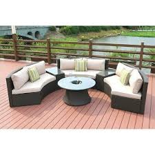 6 Piece Outdoor Wicker Half Round Sectional Sofa Set By Wicker Outdoor Sectional Outdoor Sofa Sets Pallet Furniture Outdoor