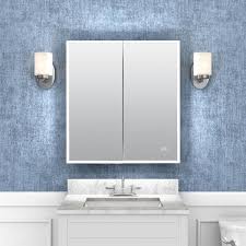 You can install it so that the door opens either to the left or to the right. Zenna Home 25 6 In W X 27 6 In H Designer Series Home Edge Lit Framed Led Mirror Medicine Cabinet In Aluminum Bi View Emba2628l The Home Depot In 2021 Medicine Cabinet Mirror Led