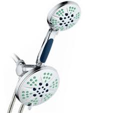 Hotel Spa Hotel Spa Antimicrobial 48 Spray 6 In High Pressure 3 Way Dual Rain Shower Head Handheld Shower Head Combo In Chrome 6745 Shower Heads Hotel Spa Hand Held Shower