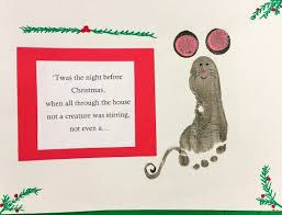 Twas The Night Before Christmas And All Through The House Not A Creature Was Stirring Not Even A Mou Twas The Night Footprint Art The Night Before Christmas