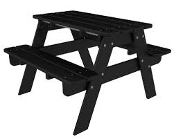 Polywood Kt130bl Kids Picnic Table Black 3 This Is An Amazon Associate S Pin Find The Item On Amazon Website By Cl Kids Picnic Table Kids Picnic Picnic Table