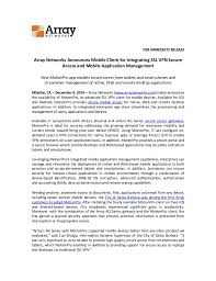 Please clear data after update if you've encountered an error. Array Networks Announces Mobile Client For Integrating Ssl Vpn Secure