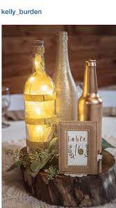 1000 Ideas About Glitter Centerpieces On Pinterest Diy Wedding Decorations Wedding Decora Wedding Bottles Wine Bottle Centerpieces Wedding Centerpieces Diy