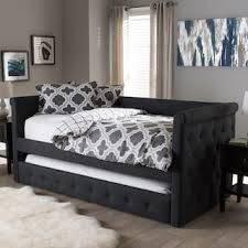 Baxton Studio Alena Upholstered Daybed Trundle Kohls In 2020 Upholstered Daybed Daybed With Trundle Daybed