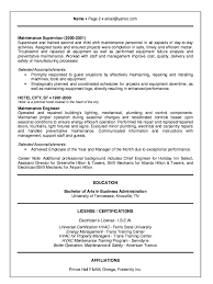hotel engineer resume example free