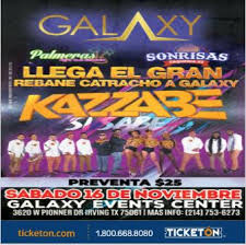 Galaxy event center is situated northwest of egan. Kazzabe Irving Tickets Boletos Galaxy Event Center