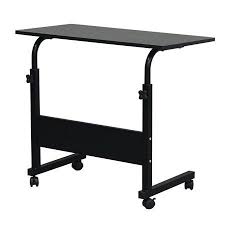 Ubesgoo Laptop Table Adjustable Height Standing Computer Desk Portable Stand Up Work Station Cart Tray Side Table For Sofa And Bed Black Walmart Com Adjustable Laptop Table Adjustable Height Table Black Side