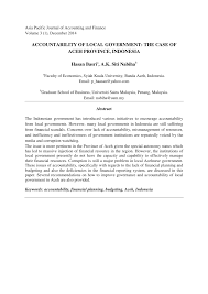 Key development achievements in malaysia in terms of sdgs. Pdf Accountability Of Local Government The Case Of Aceh Province Indonesia