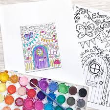 5 fairy coloring pages for adults the garden fairy (the roses and leaves in the center) is my favorite. Fairy Garden Coloring Page 100 Directions