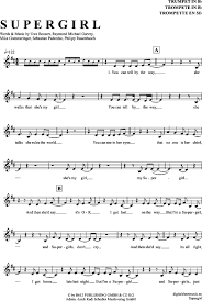 Supergirl Trompete In B Anna Neklab Pdf Noten Klick Auf Die Noten Um Reinzuhoren Noten Und Playback Zu Saxophon Noten Klarinette Noten Floten Noten