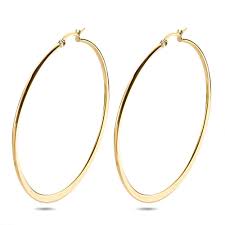 Maybe you would like to learn more about one of these? Gold Coloured Stainless Steel Earrings Hoop Earrings 6 Cm