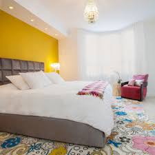 All the flowers directly embroidered on the material are black, not purple. Pink And Yellow Bedroom Ideas And Photos Houzz