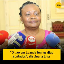 O lixo em Luanda tem os dias contados”, diz Joana Lina. A Governadora de  Luanda prometeu hoje (23) que o lixo tem dias contados e pediu desculpas  públicas a todos os Luandenses