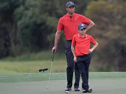 During the instagram q&a, sims answered a user's question of 'what did brooks think of the way you looked at tiger?' with one of her own, saying if y'all were standing. 21 Photos Of Charlie Woods Looking Like Tiger Woods Mini Me On The Golf Course