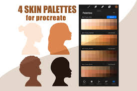 The palette is split in 3 because there are 72 colors and a procreate palette can only contain 30. Procreate Color Palettes 4 Skin Tones 1198129 Procreate Design Bundles