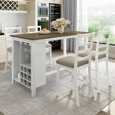 Dining Table Set Seats 4 With Chairs