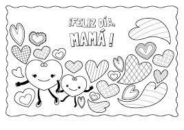 Los más pequeños de la casa también pueden hacer sus propios regalos para mamá, como un tierno dibujo coloreado por ellos mismos. Feliz Dia Mama Dibujo Para Colorear E Imprimir