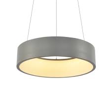 Led Direct Indirect Lighting Hallow Round Led Pendant Lighting Gray White 28w 17 7 Wide Acrylic Halo Led Lights For Office Hallway Dining Room Bedroom Beautifulhalo Com