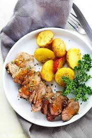 That's why this roasted pork recipe is a favorite around here — you need a hot pan, spice rub or herbs and pork tenderloin (also called pork fillet outside the us). Grilled Peach Glazed Pork Tenderloin Foil Packet With Potatoes Glazed With Peach Preserves And Flavored With Grilled Pork Tenderloin Pork Glaze Foil Dinners