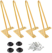 Check spelling or type a new query. Osring Solid Metal Hairpin Legs 10 Inch Furniture Table Leg 4pcs 3 8 Inch Dia 2 Rod Hairpin Feet Modern Steel With Protector Pads For Tv Stand And Wood Table Glittery Gold Amazon Com