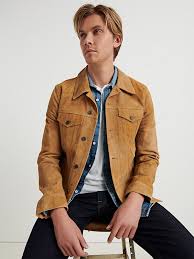 Discover the latest fashion trends with asos. Men Suede Leather Trucker Jacket Bay Perfect