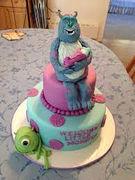 Monsters Inc Baby Shower Cake By Amy Hart Adornos Para Baby Shower Baby Shower Adornos
