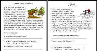 Exercises with short passages and multiple choice questions. Reading Comprehension Materials For Grade 2 Free Download Guro Tayo