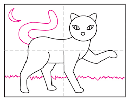 How To Draw A Black Cat Art Projects For Kids Vector of cat walking on a white background. how to draw a black cat art projects