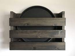 Download files and build them with your 3d printer, laser cutter, or cnc. Restaurant Serving Trays Holder Wall Mounted Rustic Wood Rack Etsy Wood Rack Brewery Decor Rustic Restaurant
