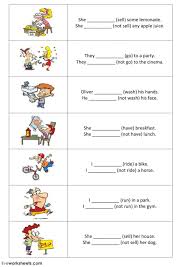 Present Simple Positive And Negative Sentences Part 2 Interactive Work Simple Present Tense Worksheets Simple Present Tense English Conversation For Kids
