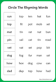 Rhyming words for first grade and older; Printable Rhyming Words Worksheets For 2nd Grade Your Home Teacher