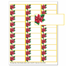 I downloaded fpdf 1.7 and found a script based on the avery 5160 standards to automatically create a pdf of labels for printing. Pretty Poinsettia Address Labels Holiday Address Stickers