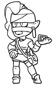 The new brawler named bibi was just released in the huge brawl stars retropolis update in may. Dibujo Para Colorear Brawl Stars Emz 46 Dibujos Faciles Dibujos Dibujos Para Colorear