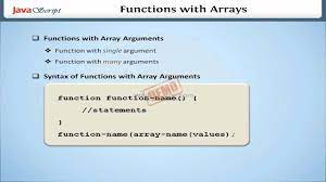 In this case, array.prototype.reduce can help us write code in a better way. Functions With Arrays In Javascript Hd Youtube