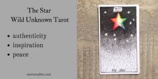 The lush green land around her seems to say that it is working. The Star Wild Unknown Tarot Card Meanings Carrie Mallon