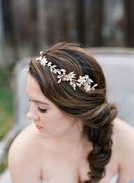 Hazel Bridal Rose Gold Headpiece Rose Gold Headpiece Hair Vine Wedding Hair Vine