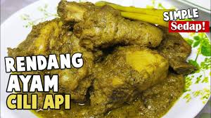 When i use to buy nasi bungkus from malay stalls, i. Rendang Ayam Cili Padi Ecak Ecak Sedap Makanan Wajib Pagi Raya Youtube