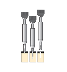Drilling pressure compresses the guide body and extends the drill bit into the workpiece. Vix Bit Self Centering Drill Bits Lee Valley Tools