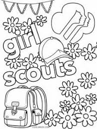 This coloring sheet will serve as a reminder of each ! Free Printable Girl Scout Coloring Pages For Kids Cool2bkids Daisy Girl Scouts Girl Scout Promise Girl Scout Daisy Activities