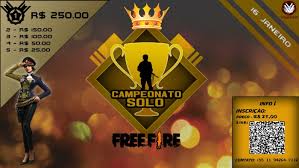 Here the user, along with other real gamers, will land on a desert island from the sky on parachutes and try to stay alive. Campeonato Solo Free Fire 16 01 21 Sympla