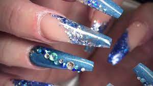 About 0% of these are plastic sheets. Navy Blue Long Ballerina Coffin Nails Acrylic Nails Not Polish Youtube